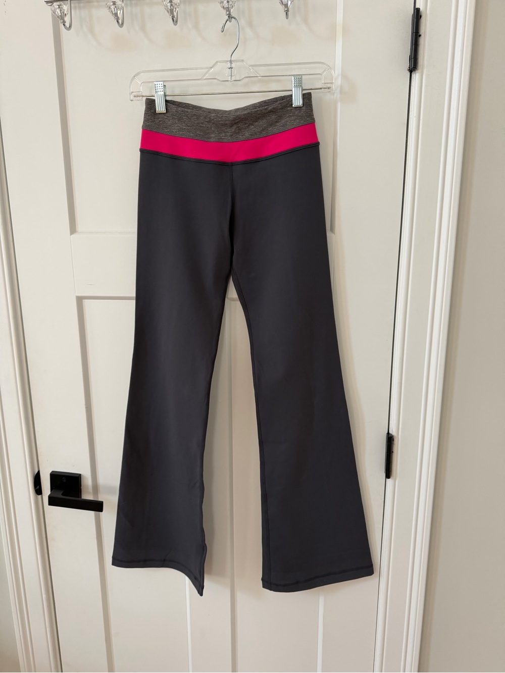 Lululemon grey/pink flared yoga pants